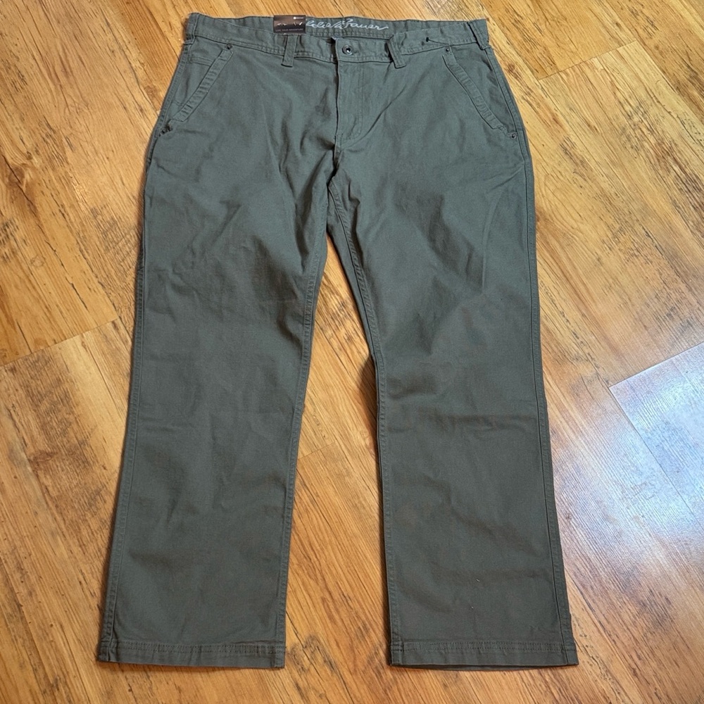 Eddie Bauer Canvas Utility Pants Men’s 36/30 Khaki / Green NWT